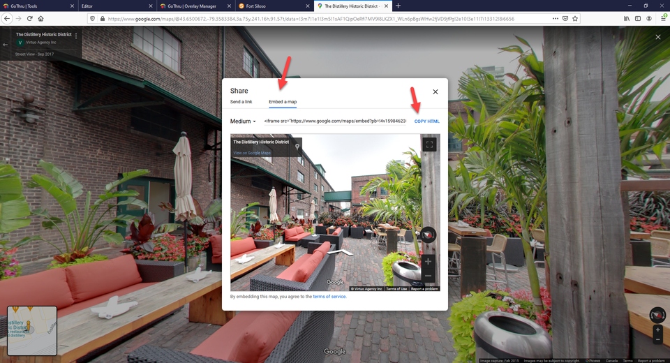 Adding a Street View Image to the Overlay Menu