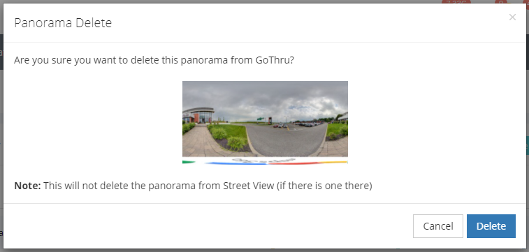 How to delete extra panoramas from GoThru