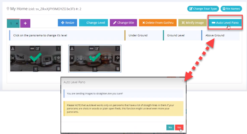 How to Auto Leveling Panoramas using GoThru for Free