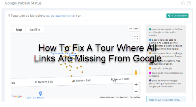 How To Fix A Tour Where All Links Are Missing From Google