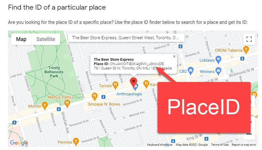 How to find the PlaceID, for a Google Map Business page