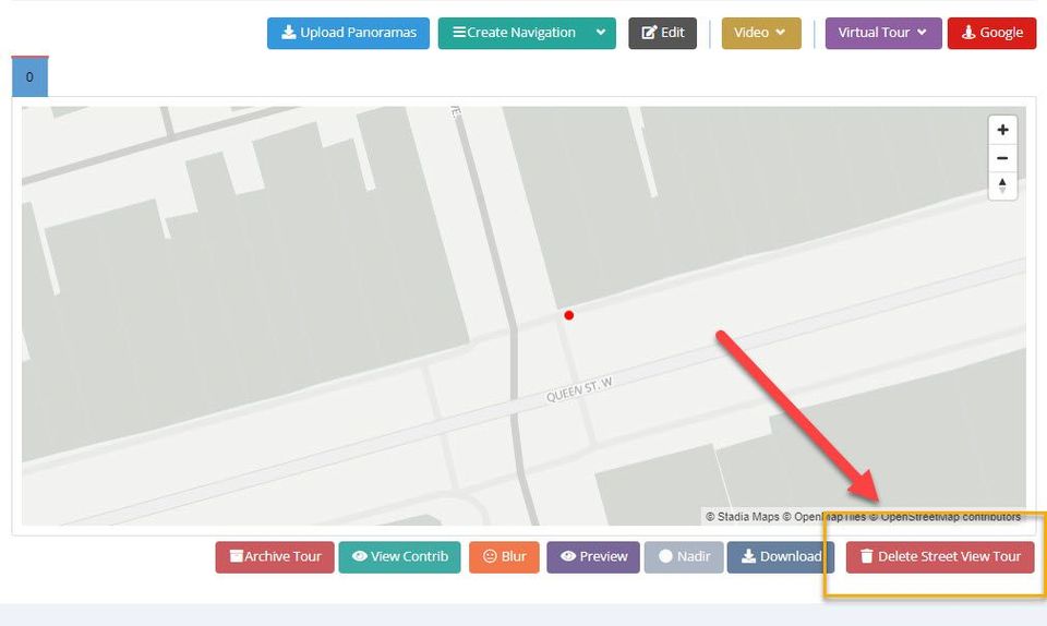 How to Delete a Street View Tour that isn't in GoThru